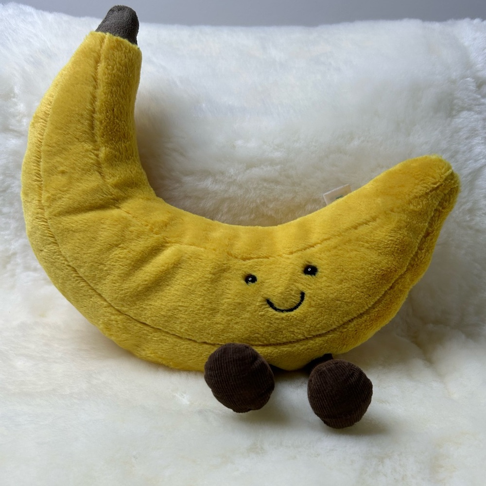 RETIRED Jellycat Amuseable Banana Plush Stuffed Toy
Smiling Feet Lovey 12" Rare